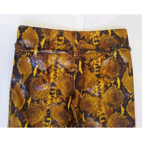 NWOT Urban Outfitters Leah Faux Leather Python Snake Print Pants Size US 4 - Picture 8 of 9